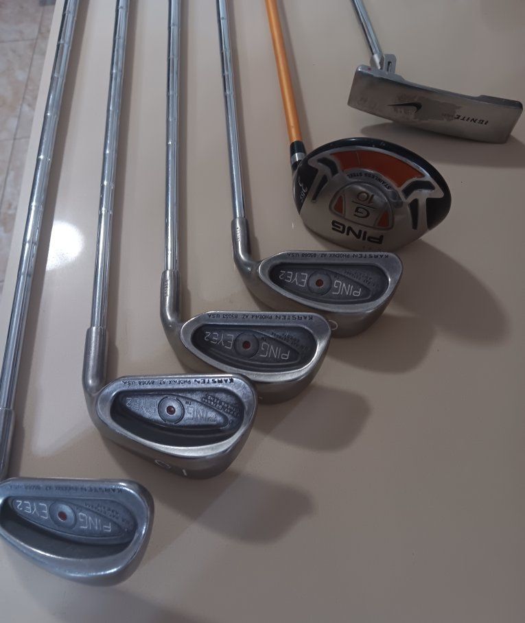 Ping Eye 2 Irons Black Dot 6, 7, 9, W Clubs, Ping G10 15.5* 3 Wood Fairway Proforce V2 High Launch 75g Regular Flex & Nike Ignit
