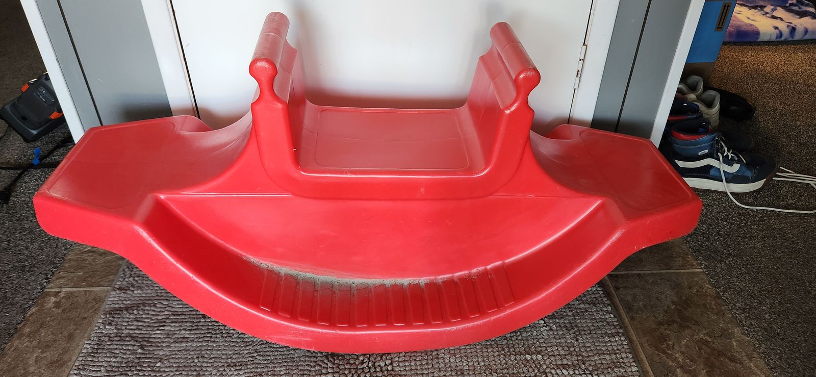plastic toddler rocker or multi-way see-saw/teeter-totter