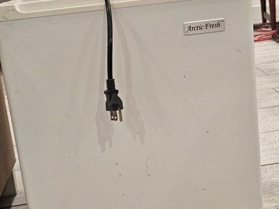 price reduced! cute white mini fridge