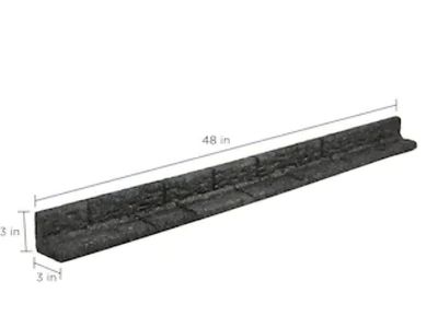 Rubber Landscape Edging 4'X3" L Shape