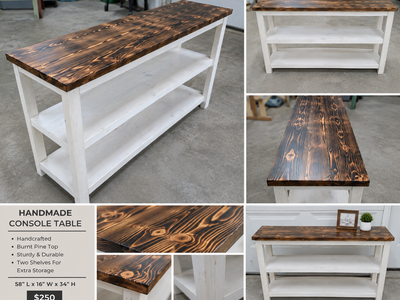 Handmade console table