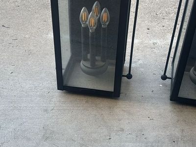 3 Black Outdoor Lights