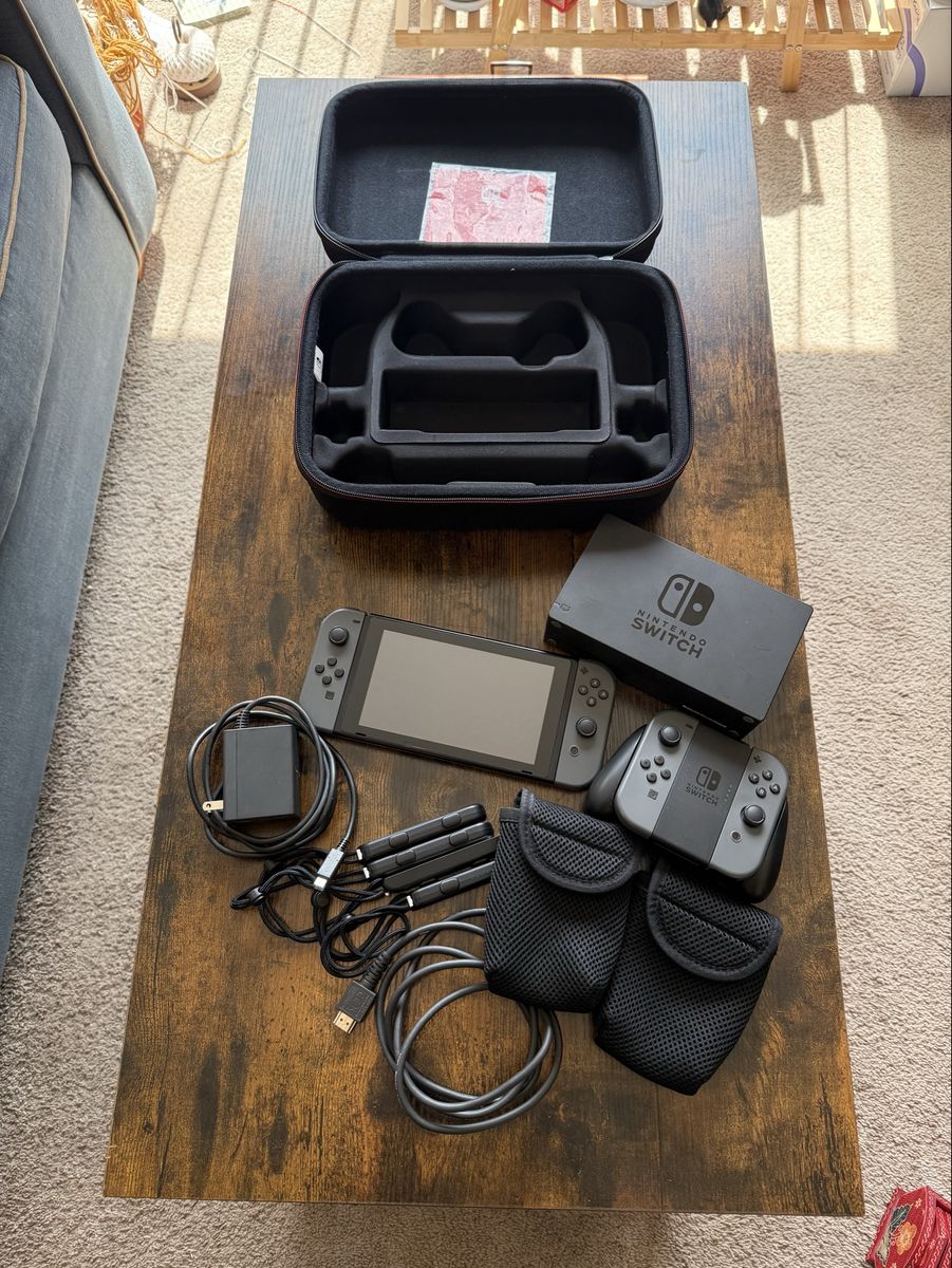 Nintendo Switch 1 Bundle w/ Extra Pair of JoyCons, 128gb Micro SD, and Large Travel Case