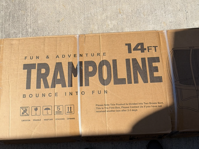 Outdoor Trampoline with Enclosure Net, Heavy Duty Yard Trampoline