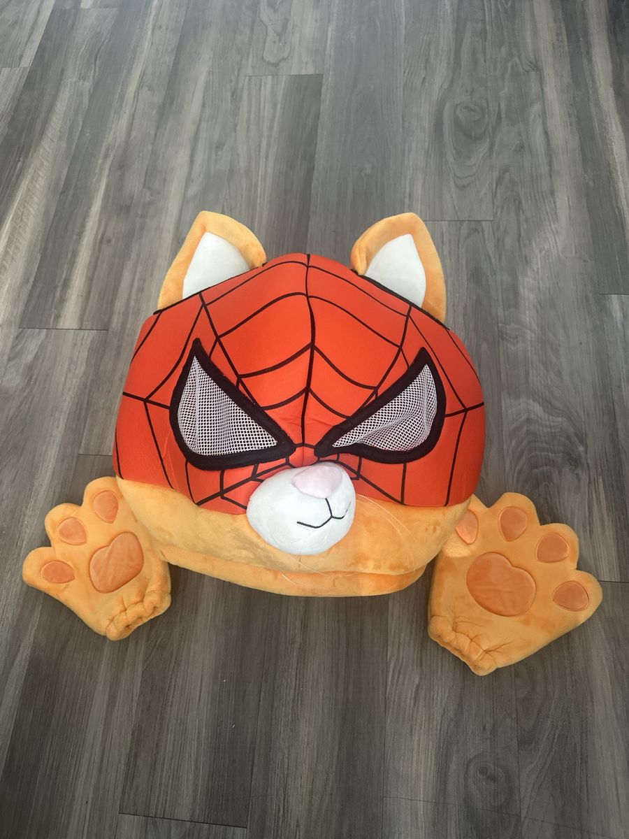 Spider-Man Cat Plush Mascot Costume Head and Paw Gloves Set