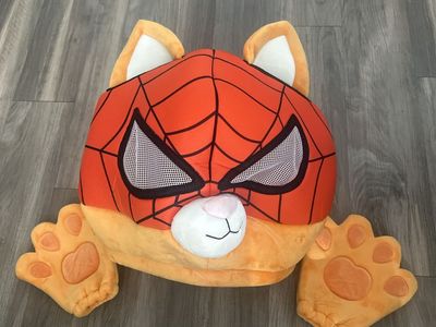 Spider-Man Cat Plush Mascot Costume Head and Paw Gloves Set