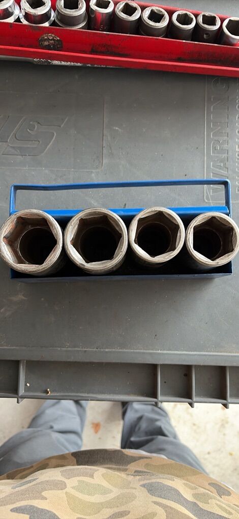 4 MATCO 1/2” Drive Metric 6 Point Impact Sockets