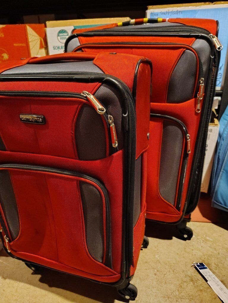 Samsonite Luggage Set Red Roller 4-wheels
