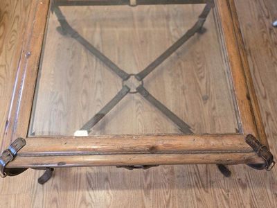 Vintage Jacques Adnet/Hermes Style Coffee Table