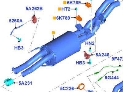 OEM 2025 v6 Ford raptor exhaust (mid section)