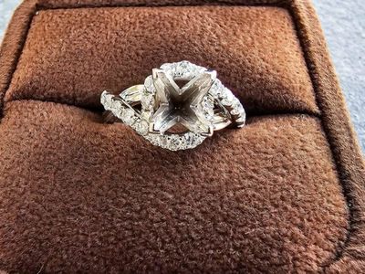 14 Karat white gold 1/2 Karat worth of diamonds