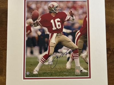 12x14 Matted Autograph Joe Montana Hand Signed San Francisco 49ers 8x10 Photo Autograph. Comes w/Montana Hologram Sticker COA
