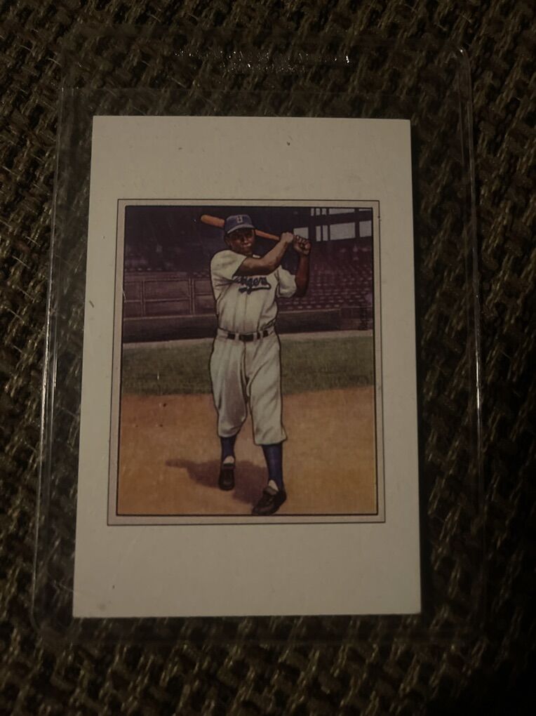Jackie Robinson 1989 replica sweepstakes card