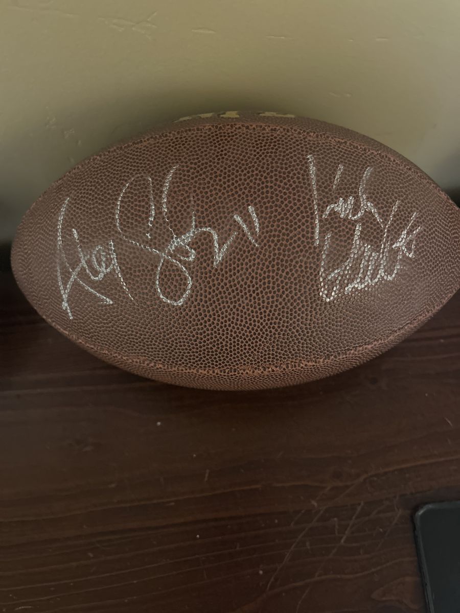 Alex Smith, kirk herbstreak signed football full size