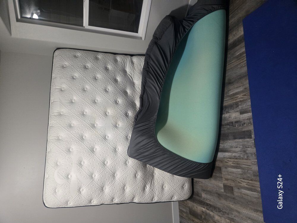 Ashley's king sized bed frame, mattress & topper