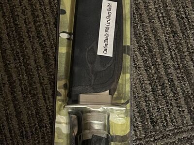 8 in Blade Hunting Survival Knife Kit with Storage Handle and Built-in Compass