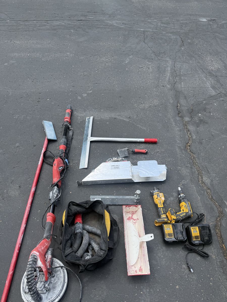 Full set of drywall tools