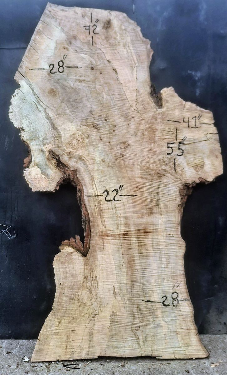Spalted Maple wood  live edge slab
