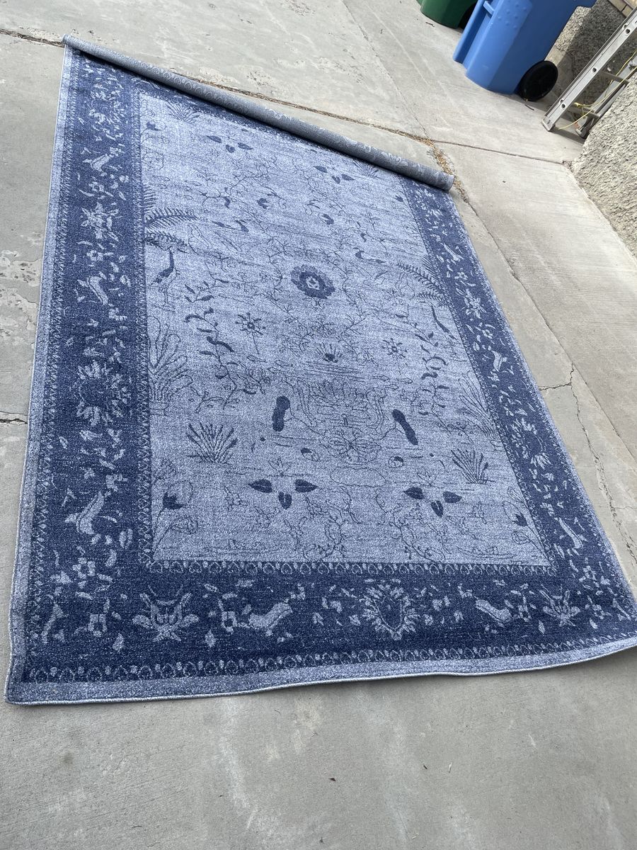 Unique Loom Vista Collection Area Rug - Blue/Light Blue, 7'x10'