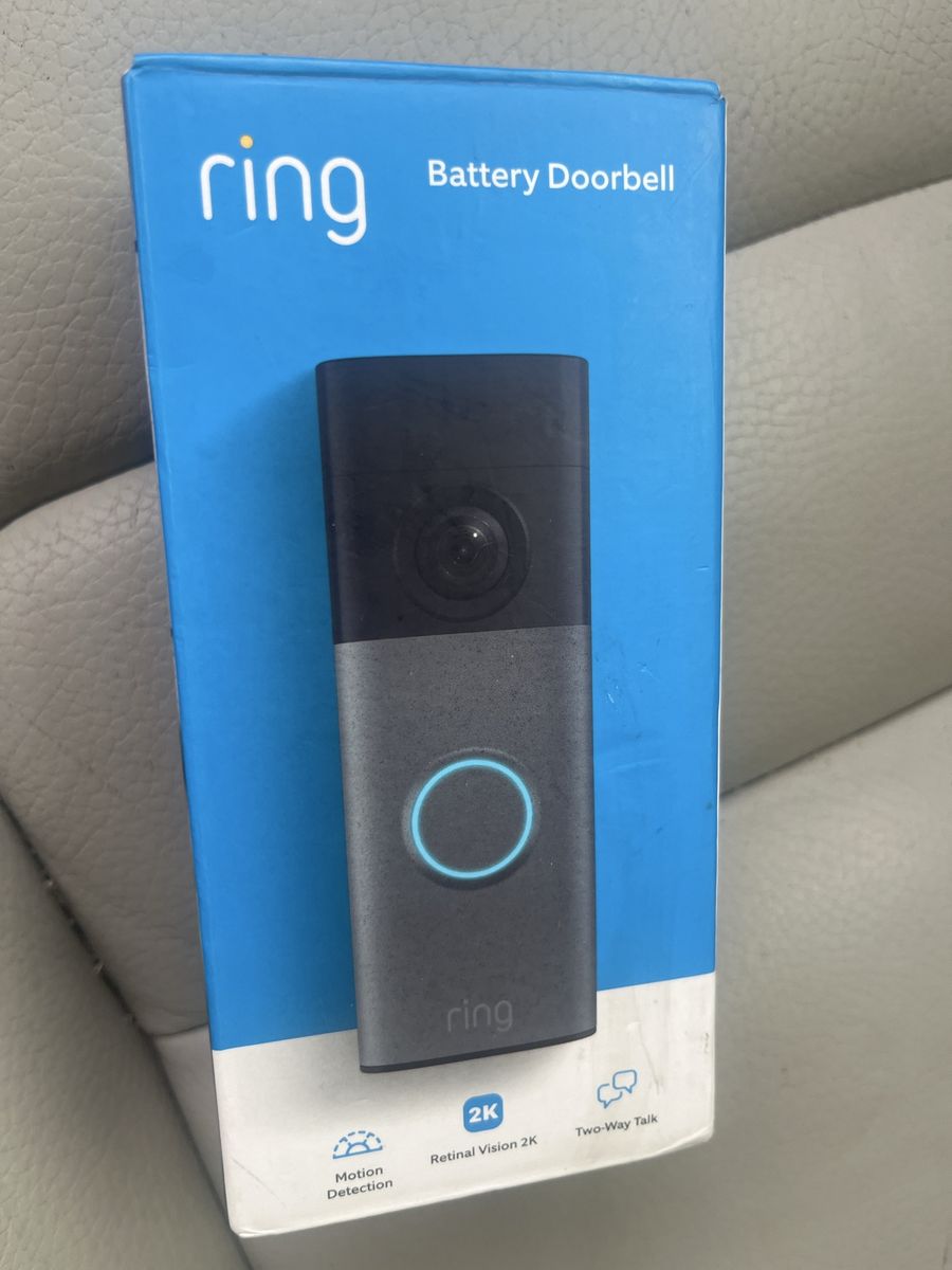 Ring Battery Video Doorbell Wireless Smart Security Camera Satin Nickel with Box