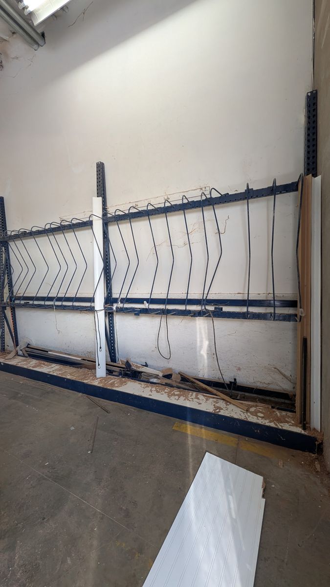 Heavy Duty Industrial Vertical Material Rack - 16ft Long