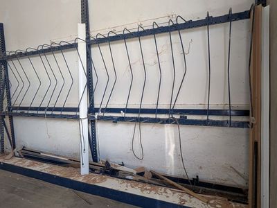 Heavy Duty Industrial Vertical Material Rack - 16ft Long