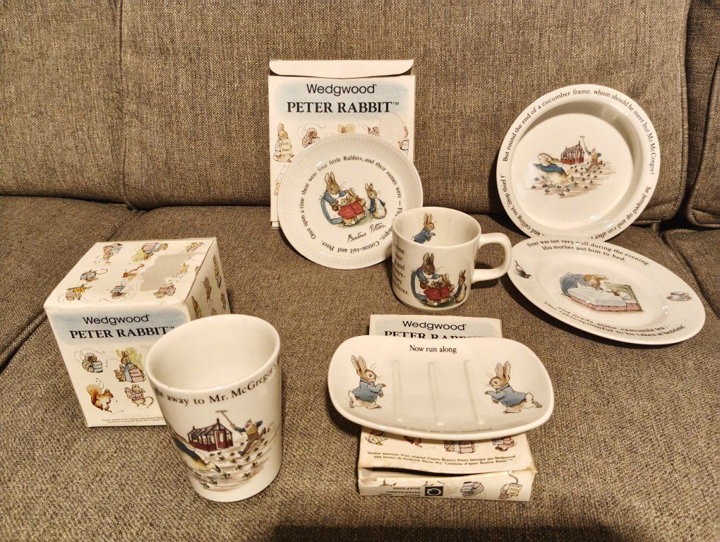 Wedgwood Beatrix Potter Peter Rabbit Dinner and Bathroom Set
