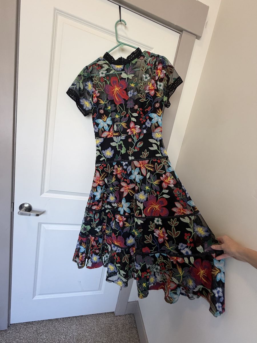 ANTHROPOLOGIE Embroidered Gown
