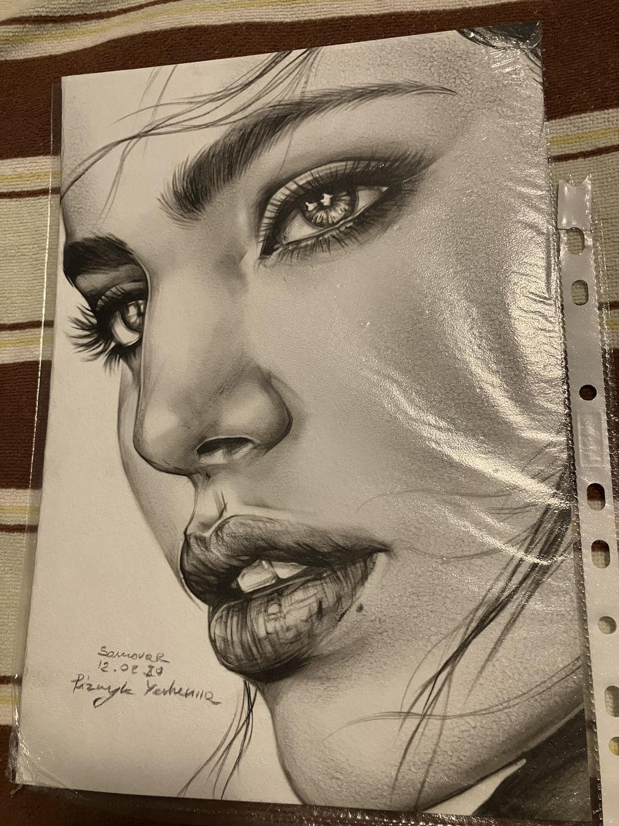 ART portrait drawing pencil woman 4