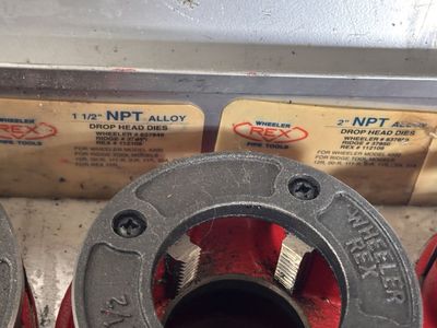 Wheeler Rex Manual Pipe Threader Set