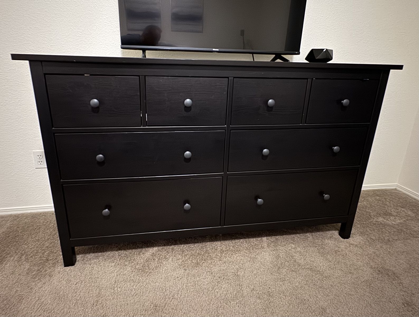8 drawer, black-brown, Hemnes dresser