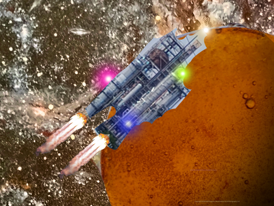 Refinery Spaceship - Laminate Print