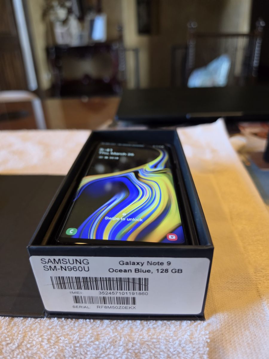 SAMSUNG NOTE 9 128GB, MODEL SM N960U