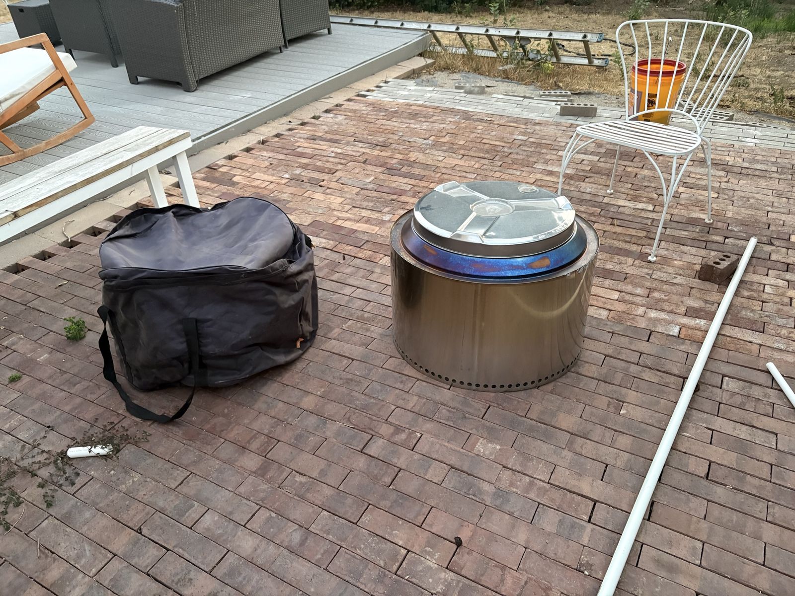 Solo Stove Stainless Steel Smokeless Fire Pit with Pi Pizza Oven Attachment & Carrying Bag