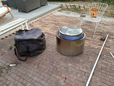 Solo Stove Stainless Steel Smokeless Fire Pit with Pi Pizza Oven Attachment & Carrying Bag