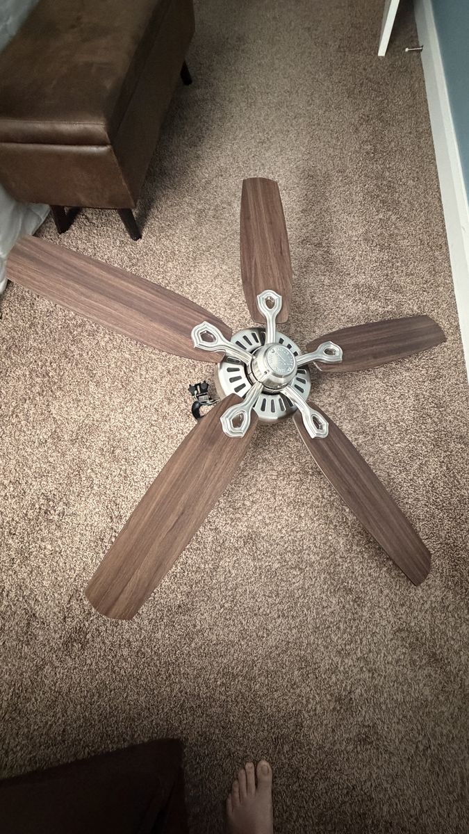 Hunter Builder Elite 52" Indoor Ceiling Fan, Brushed Nickel with Wood Blades