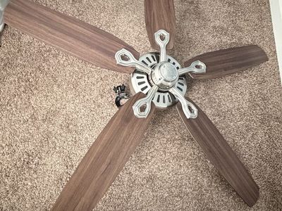 Hunter Builder Elite 52" Indoor Ceiling Fan, Brushed Nickel with Wood Blades