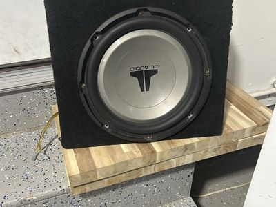 JL Audio Car Subwoofer with Enclosure - Powerful Bass, Used Condition