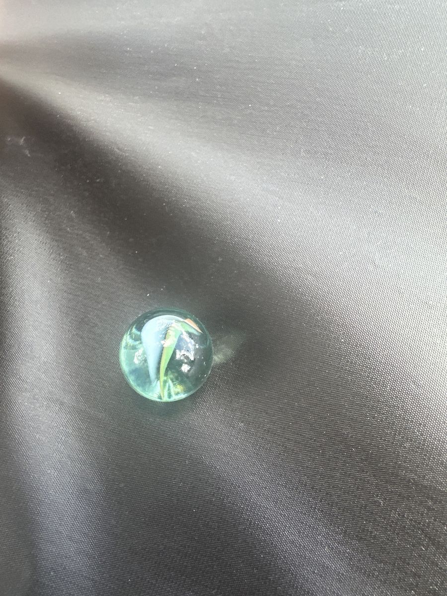 Clear Glass Marble with Swirl Design - Collectible Toy or Decoration