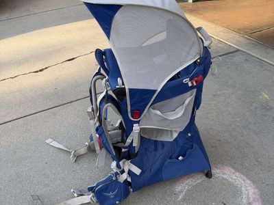 Osprey Poco Plus Blue and Grey Child Carrier Backpack with Sunshade