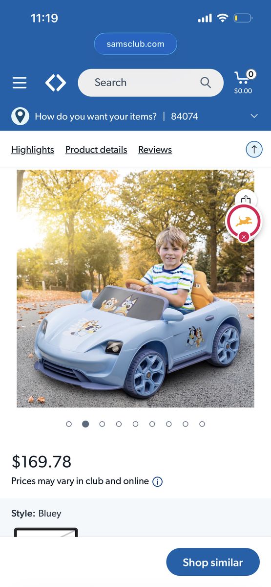 Kids Bluey Ride On Car