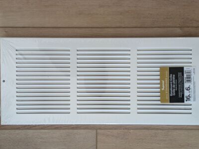 Baseboard Grille - 16" x 6" x 1/2"