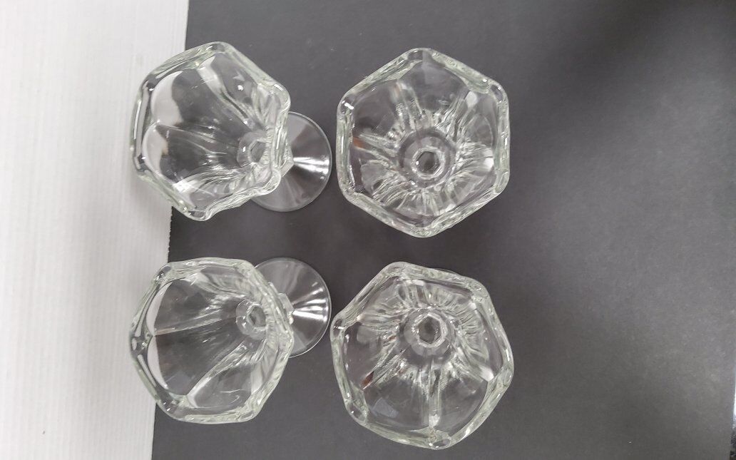 Vintage heavy Glass Ice Cream,  Dessert Dishes.