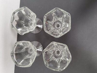Vintage heavy Glass Ice Cream, Dessert Dishes.