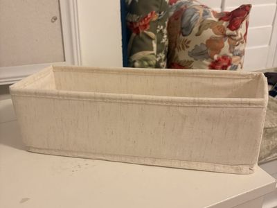 Collapsible Fabric Drawer Storage Organizer Bins - Beige (Set of 4)