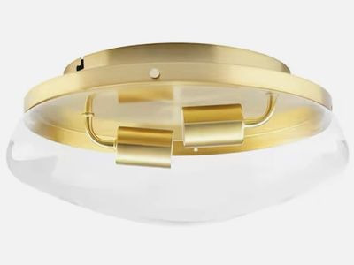 NEW IN BOX! Set of Two (2) Gold Ceiling Lights