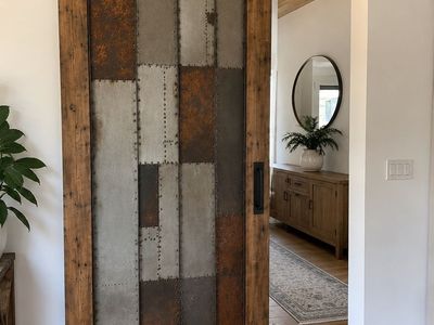 Rustic Industrial Sliding Barn Door (WILL DELIVER)