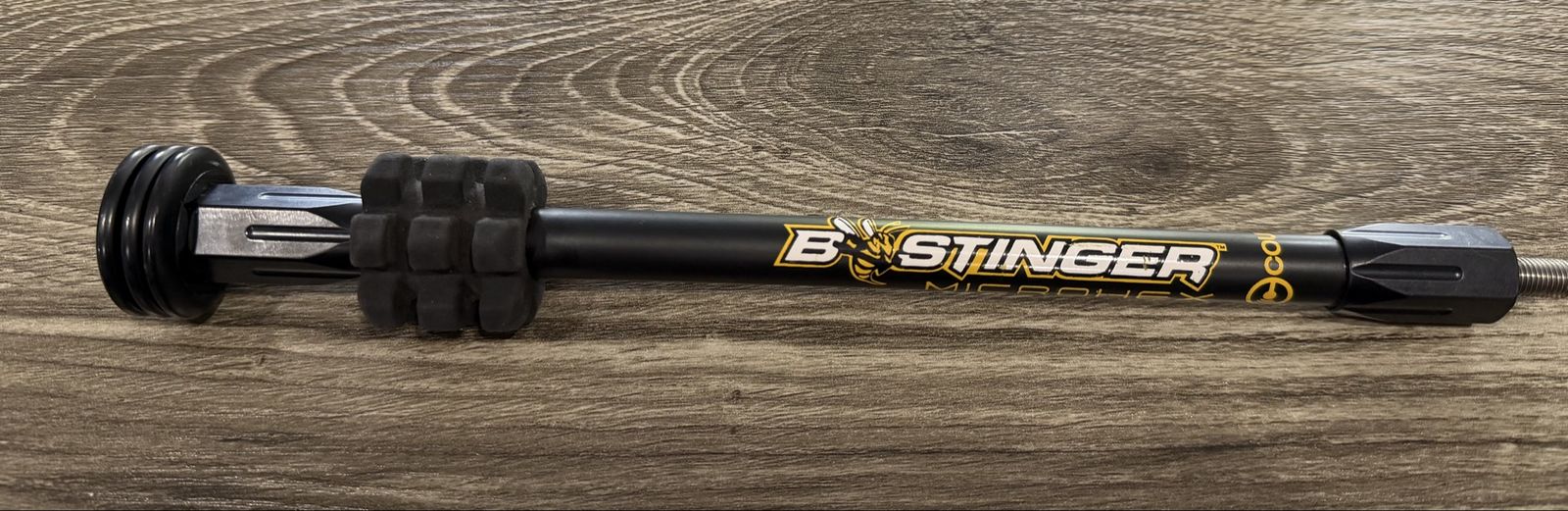 Bee Stinger Microhex Archery Bow Stabilizer - Black 10” 3  1 oz weights