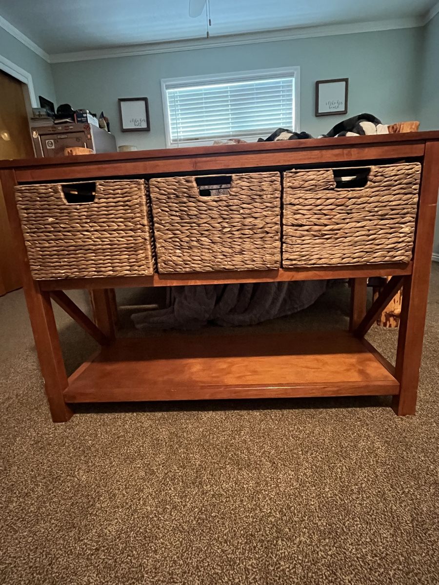 Wooden Console Entryway Table 