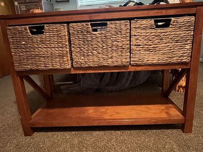 Wooden Console Entryway Table